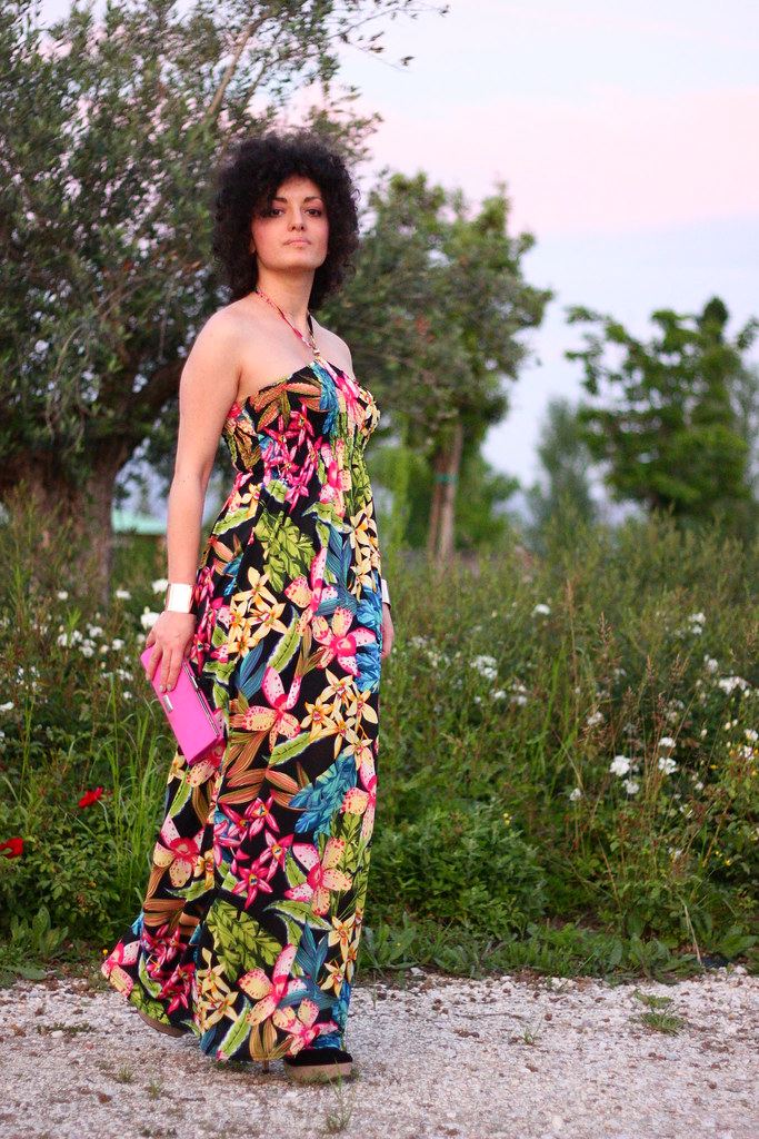 Long flowered dress