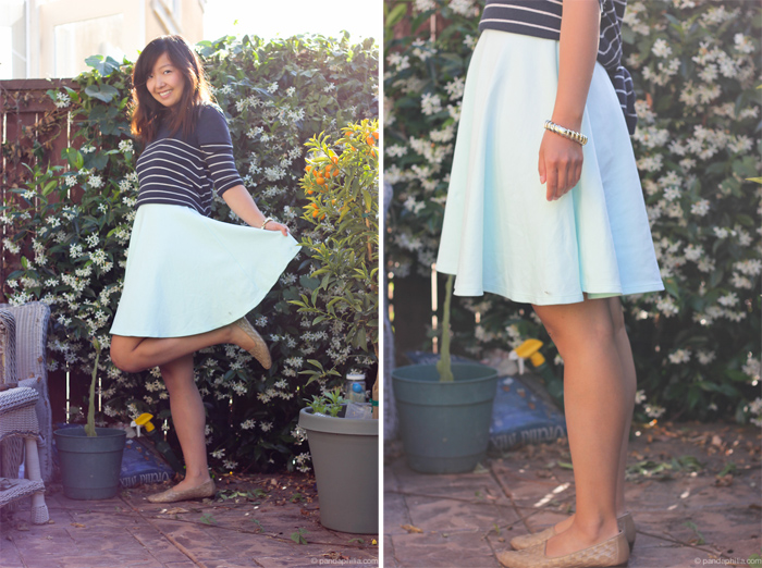 twirly mint skirt