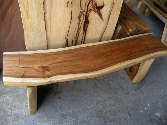 Live Edge Wood Slab Benches for Sale