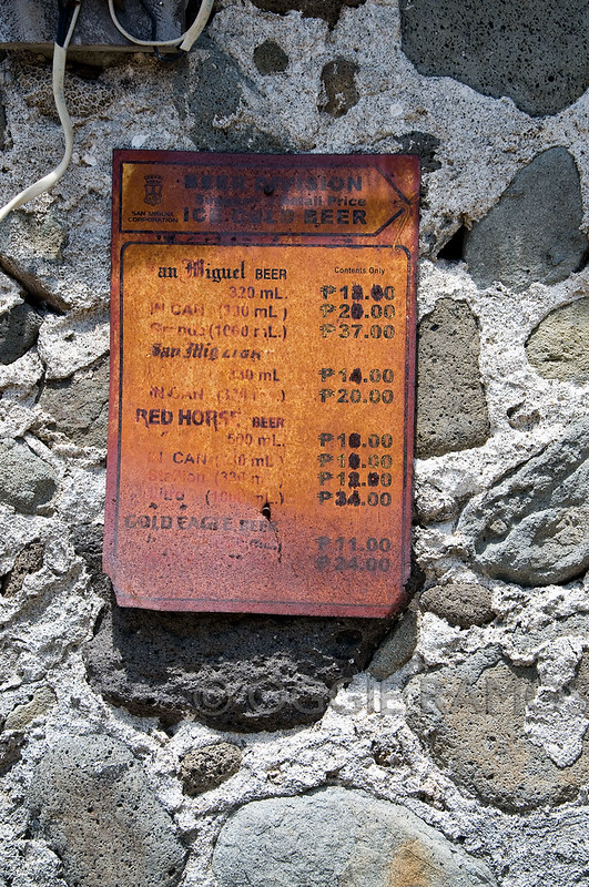 Batanes - Savidug Liquor Price Sign