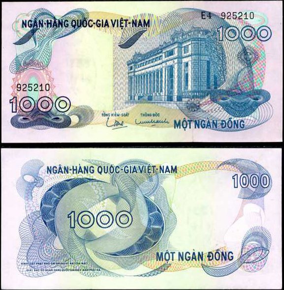 1000 Dong Južný Vietnam 1971, Pick 29