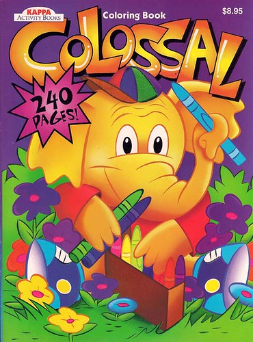 KAPPA ACTIVITY BOOKS :: COLOSSAL Coloring Book { ELEPHANT } front .. art by Brown (( 199x ))