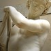 Closeup of Narcissus by Paul Dubois French 1865 CE Marble