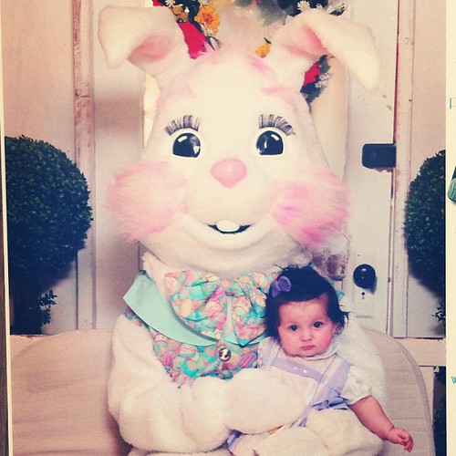 Well look who met the Easter Bunny!