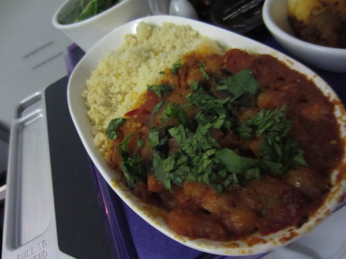 Virgin Australia Business Class Dinner - Chickpea & Pumpkin Curry
