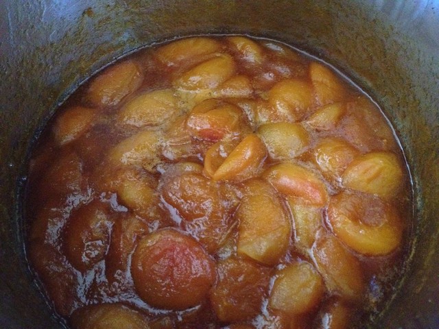 making apricot jam