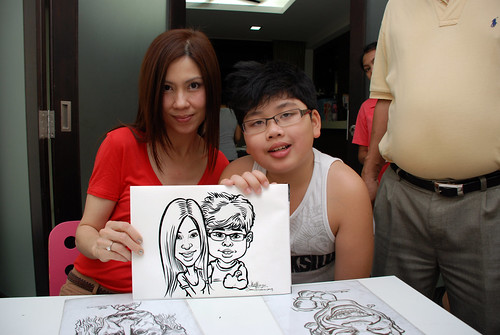 caricature live sketching for a birthday party - 5