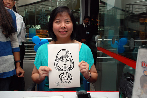 Caricature live sketching for Singapore Suntec City Annual Party - 15