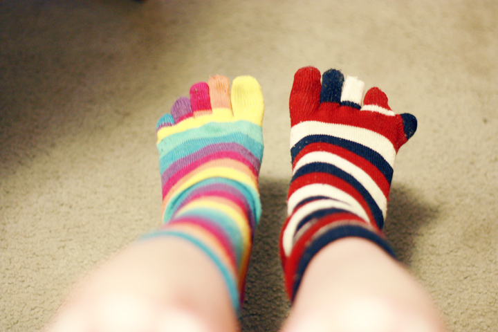 stripy socks