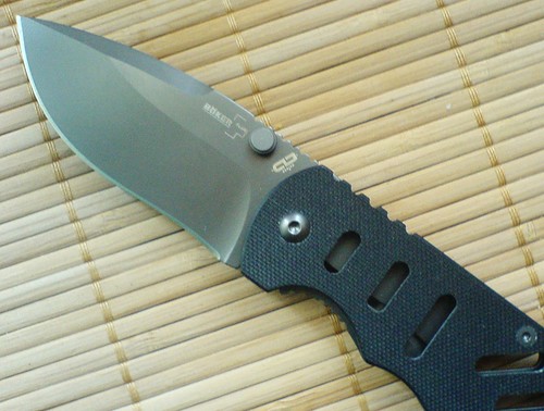 Boker Plus Chad Hyper "Justice Is Done" Special Run, 2-3/4" Black Combo Blade, G10 Handles