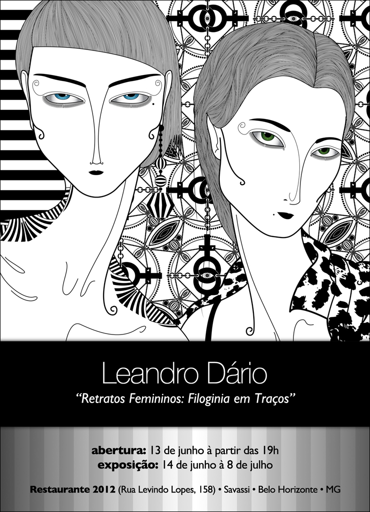Leandro Dário expõe em BH a sua individual Retratos Femininos: Filoginia em Traços