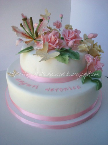 Pink Flower's cake2