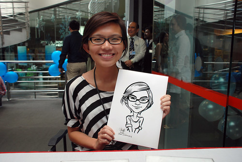Caricature live sketching for Singapore Suntec City Annual Party - 9