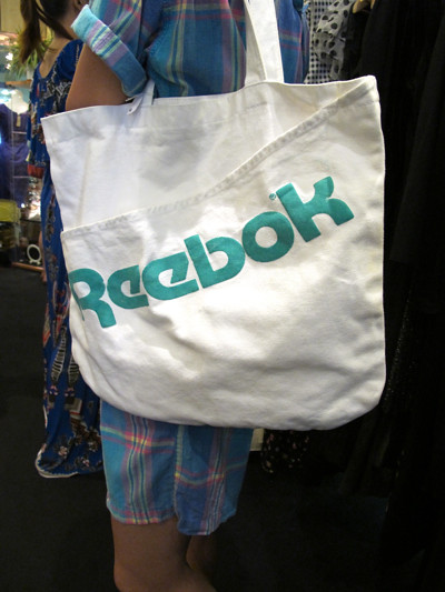 Eh? Reebok bag? Yes. And a cloth one at that. Super 80s.