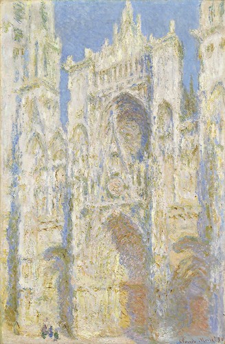 Claude Monet - Rouen Cathedral, West Façade, Sunlight [1894] by Gandalf's Gallery