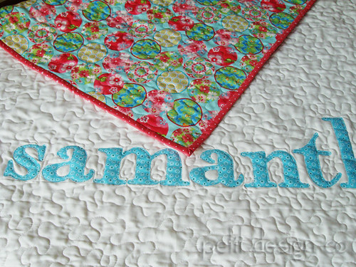 Personalized baby quilt