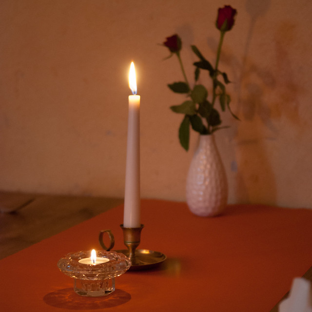即使不見得有客人上門，每桌都還是會點上蠟燭，相當有氣氛