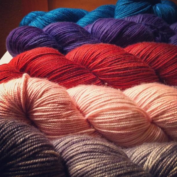 The schwag, or #yarnporn for @soozyknits