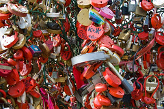 Cadenas d'amour sur le Pont Luzhkov ou Bridge of Love