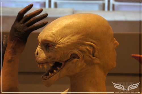 The Establishing Shot: The Making of Harry Potter Tour - Creature Shop Voldemort possessed head of Quirrell Quirinus & Dumbledore's burnt hand by Craig Grobler