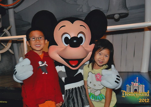 Kids with Mickey Mouse