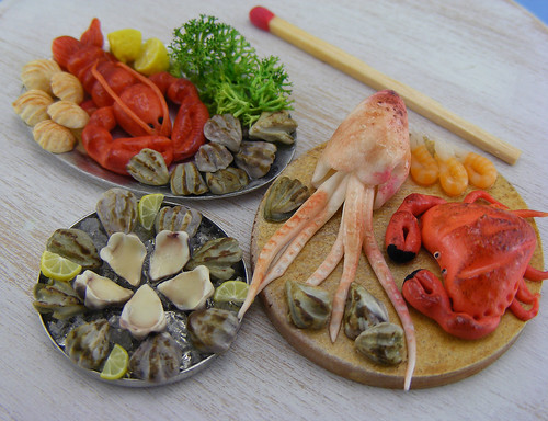 Dollhouse Miniature Seafood Collection