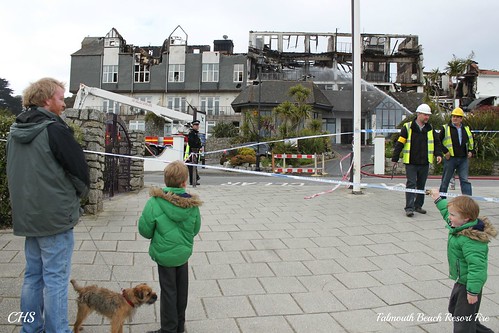 Falmouth Beach Resort Fire by Stocker Images