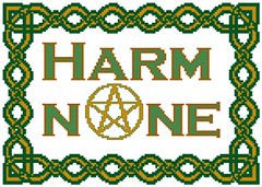 Harm None with Celtic Border