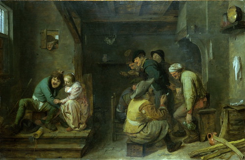 Adriaen Brouwer - Tavern Scene [c.1635] by Gandalf's Gallery