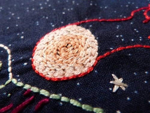 Embroidered Comet, Close-Up