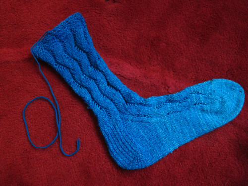 Waving Lace sock the first