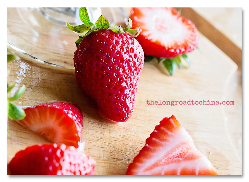 Strawberries at the base of the wine glassCROPPED BLOG