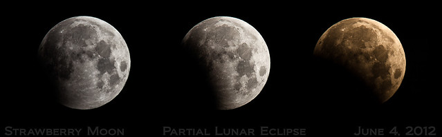 Strawberry Moon, Partial Lunar Eclipse 2012