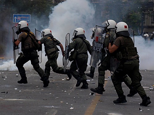 Riot squad going into action - Athens 29th June 2011 by Teacher Dude's BBQ