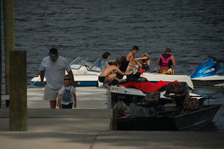 Partiers at West Bank Landing