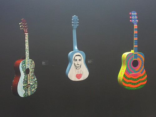 "floating" guitars (on wires)