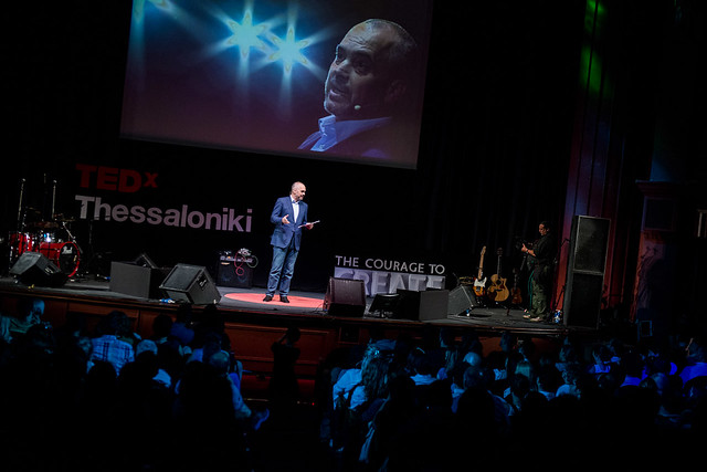 Edi Rama on stage at TEDx Thessaloniki. Photo by Duncan Davidson, licensed CC BY-NC