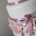 W001 - Three Tier Roses and Brooch Wedding Cake