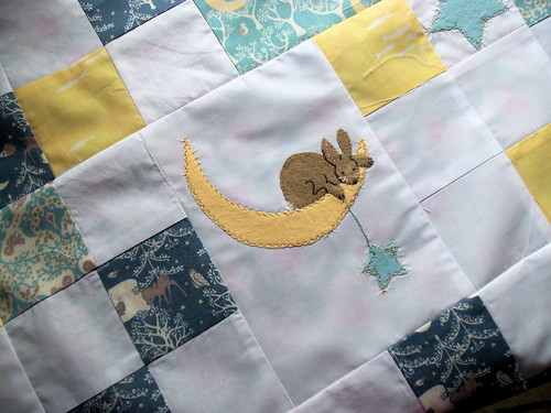 Moon Bunny Quilt in progress (2)