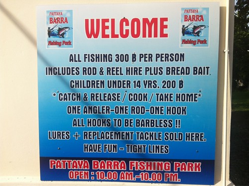 pattaya barra fishing park