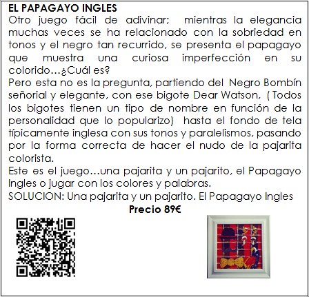 EL PAPAGAYO INGLES cartel by LaVisitaComunicacion