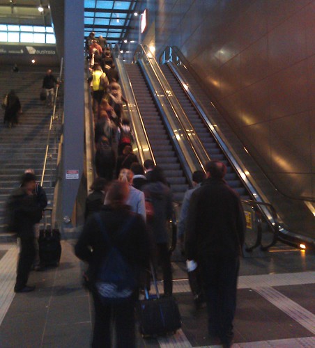 POTD: Escalators going in the wrong direction for peak hour