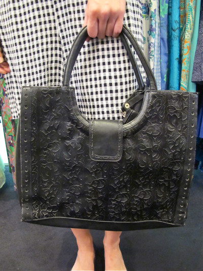 Black hand-tooled bag from the US of A!