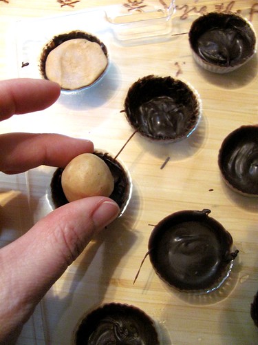 Tutorial for Peanut Butter Filled Chocolates