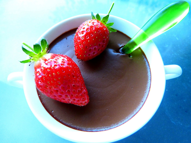 strawberries and chocolate cream