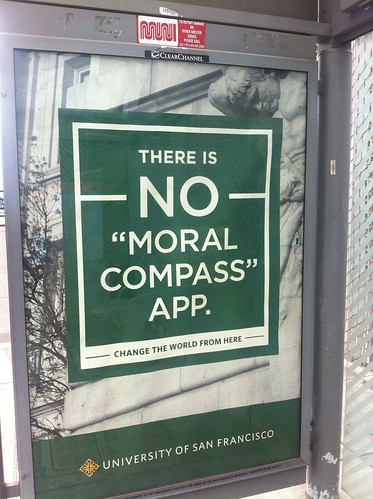 There is no "moral compass" app.