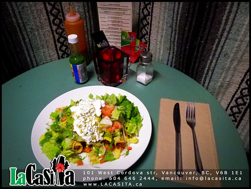 La Casita Gastown menu taquitos dorados salad