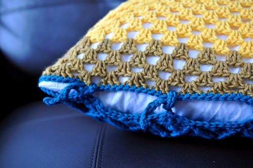fun crochet cushion cover
