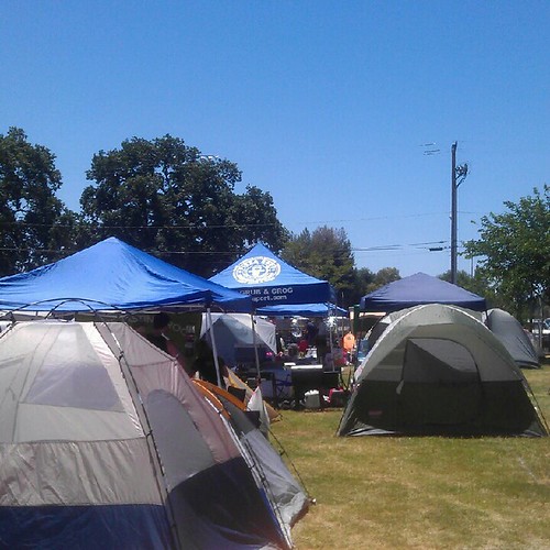 Brewers camp site at California Mid-State Fairgrounds for Firestone Walker Invitational Beer Fest
