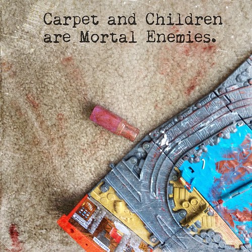 Kids and Carpet #mess #lipstick #toddler #terrible3s